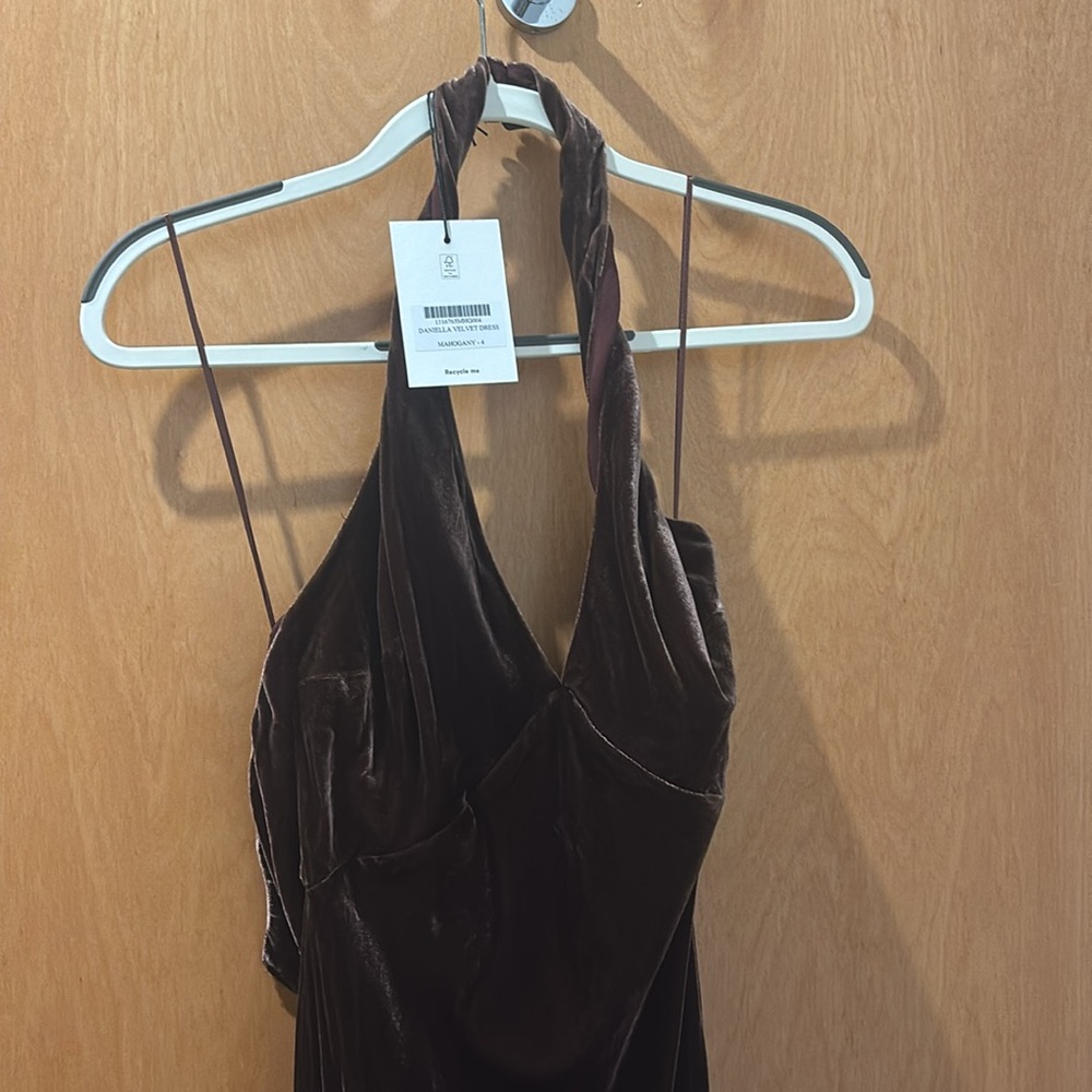 Reformation Danielle Velvet Dress NWT - Picture 6 of 6